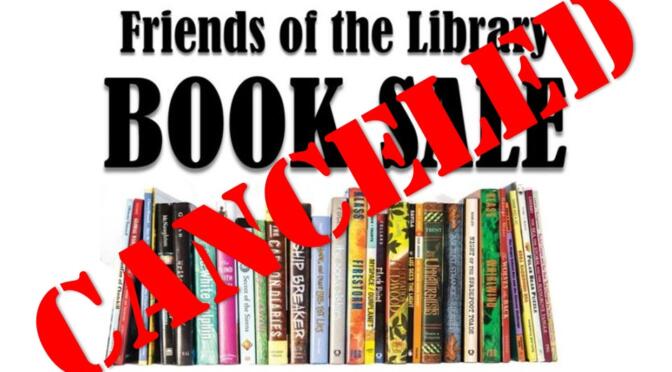 DECEMBER BOOK SALE CANCELED!!