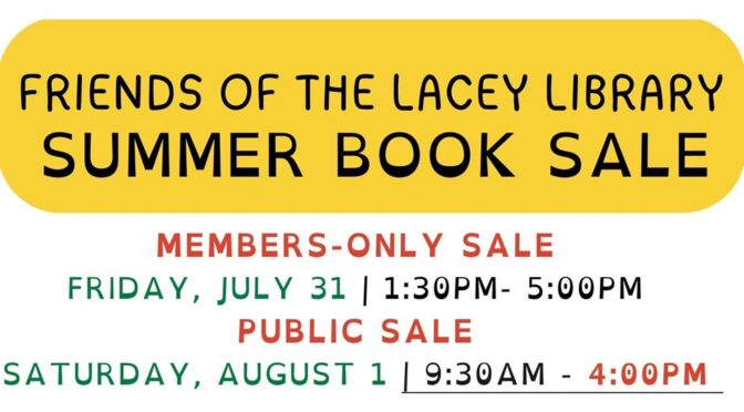 July Used Book Sale: July 31 – Aug. 1